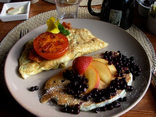 Breakfast at the Logpile Lodge in Smithers, BC